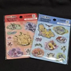 韓国 ダイソー ポケモン 2枚セット ウォーターシール ステッカー 立体シール