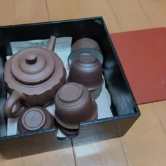 ★未使用★中国茶器セット 陶器製急須と茶碗