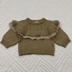 Sophitica フリル付きニットセーター 80