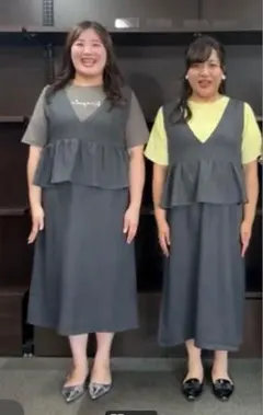 新品Hina komachi yuki ぺプラムジャンパースカート　4Lしまむら