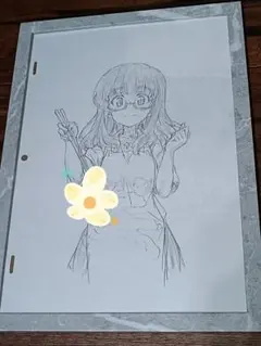 み*む様 ★直筆 設定資料　ガールズ＆パンツァー ：クラーラ 額装入原画 プラウ クラーラ 額装入り直筆イラスト A4サイズ資料 ポスター ガールズ