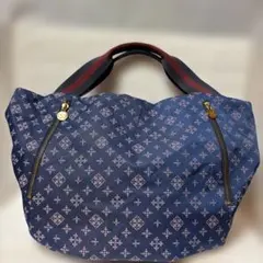 RUSSET MONOGRAM PATTERN TOTE BAG