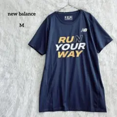 ニューバランス 名古屋シティマラソン2024プリントTシャツ ネイビー M