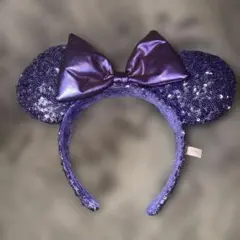 紫色 ミッキー耳カチューシャ