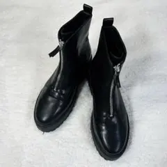 ORiental TRaffic ￼美品 厚底フロントジップブーツ 黒23.5￼