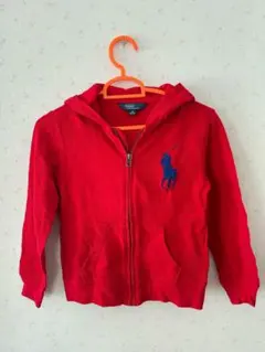 Ralph Lauren ジップアップパーカー オレンジ 刺繍 子供160 - メルカリ