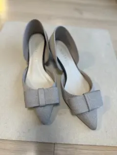 LE TALON グレー ポインテッドトゥ ハイヒール