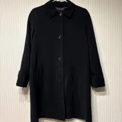 ロングコート【S】黒ロングコート ブラック おしゃれ服 ヴィンテージ古着のサムネイル