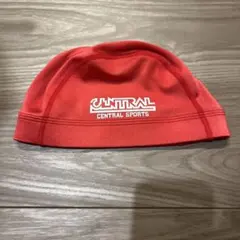 セントラル　スイミングキャップ　赤　Mサイズ