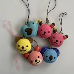 マカロン　ベア　クマ　ストラップ　キーホルダー