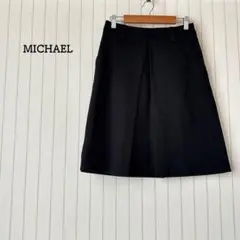 フロントタック スカート 黒 冠婚葬祭 上品 通勤 オフィス マイケルコースのサムネイル