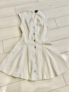 ZARA ホワイト ノースリーブ ワンピース S