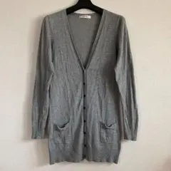 ロングカーディガン　グレー　中古