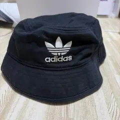 adidas バケットハット 黒 コットン