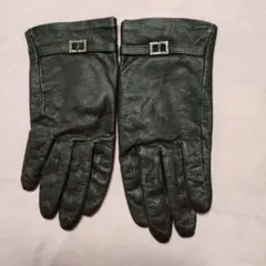 @26)❝ビジュー付きブラックレザー手袋