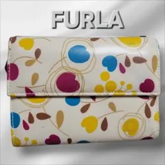 FURLA　フルラ　 花柄 三つ折り財布