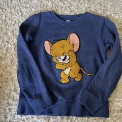 グラニフ ジェリー刺繍トレーナー 140cm ネイビー