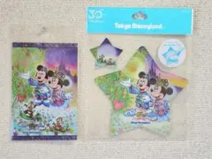 ディズニーランド Disney 30周年 七夕イベント ポストカード ステッカー