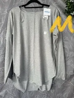 ユニクロUNIQLO エアリズム長袖Tシャツ Mサイズ グレー　シームレス