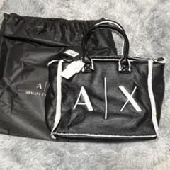 【A|X アルマーニ エクスチェンジ】A|Xロゴ　ボアトートバック