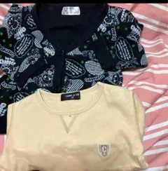 ONE PIECE カーディガン　　黒　　　90 コムサイズム　ロンT