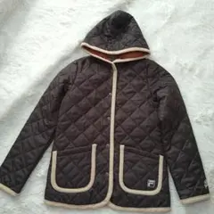 【フィラゴルフ】Sサイズ フード付きキルティングジャケット ブラウン