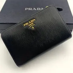 ✨極美品✨】プラダ 二つ折り財布 ヴィッテロムーブ ブラック IC内蔵 