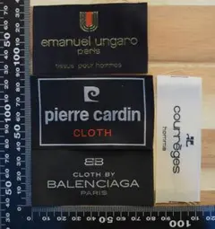 海外織りネーム 高級ブランド生地ラベル4枚セット