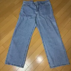 MONO-MART ワイドデニムパンツ ライトブルー XLのサムネイル