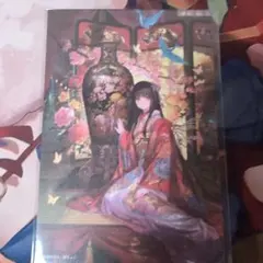A4クリアファイル 絵師100人展大阪関西万博 藤ちょこ 「七宝花鳥美人図