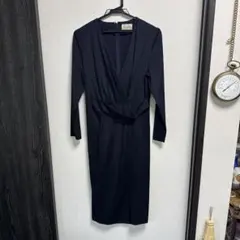 UNITED ARROWS ネイビー膝丈ワンピース