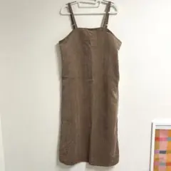【新品未使用品】yumi.さんコラボ　コーデュロイキャミワンピース　ロングワンピ