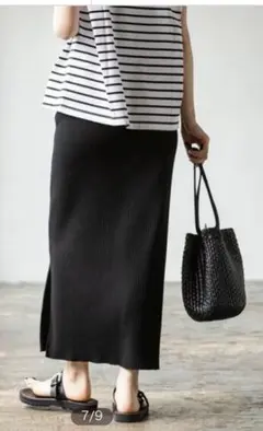 Noble トタンテレコタイトスカート　黒38