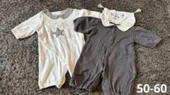 ベビー　ロンパース　ディズニー　星　ピノキオ　50-60 男の子　女の子　長袖