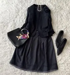 美品♡リフレクト ノーカラーツイードジャケット ワンピース M 卒業式