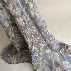 シルク淡い花柄、迷彩柄、ストール　ショール