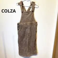 COLZA コルザ　ブラウン コーデュロイ サロペット ミディ丈　オーバーオール