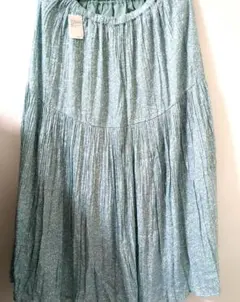 美品水色フラワープリントスカート AMERICAN HOLIC タグ付き