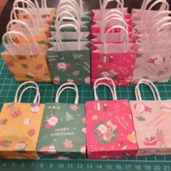 ミニ紙袋　クリスマス柄　ハンドメイド　20まい