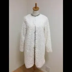 ボアコート ノーカラージャケット