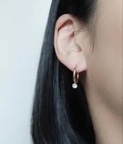 Zirconia Hoop Pierce エビネ　未使用