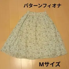 ★最終価格★　花柄 フレアスカート ミントグリーン　Mサイズのサムネイル