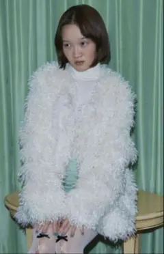 ノーカラージャケット ファーコート