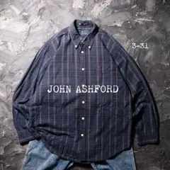 JOHN ASHFORD ネルシャツ チェック　コットン