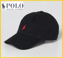 新品 ラルフローレン RALPH LAUREN ロゴ キャップ 帽子 ブラック