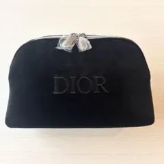 DIOR ディオールブラックベルベットポーチのサムネイル