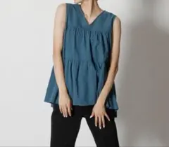 【値下げ可】AZUL by moussyティアードスリーブレスブラウス