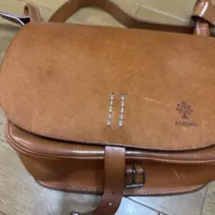 お値下げ、ALBERO ブラウン ショルダーバッグ・ヌメ革アルヘロ