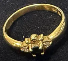 １８金 Ｋ１８ サファイア リング 指輪 ６号