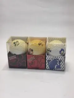 ★未使用品 ディズニー ゴルフボール 3点セット ミッキー ミニー ドナルド